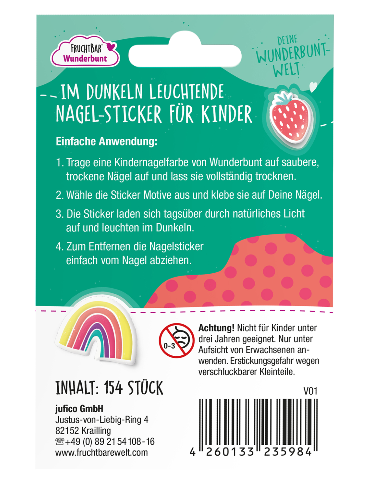 Nagelsticker 'Deine Wunderbunt-Welt'