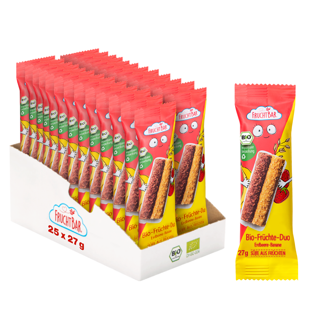 Bio Früchte Duo - FruchtBar - 25er Vorratspack - Vorderseite