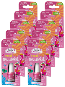Kinder Nagelfarbe Rico Rosa mit Glitzer - FruchtBar Wunderbunt - 10er Vorratspack - Vorderseite