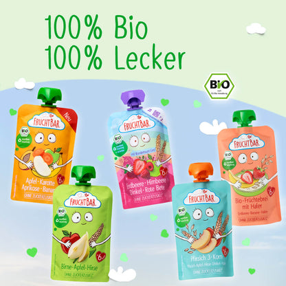 All unsere leckeren Quetschies sind 100% Bio.