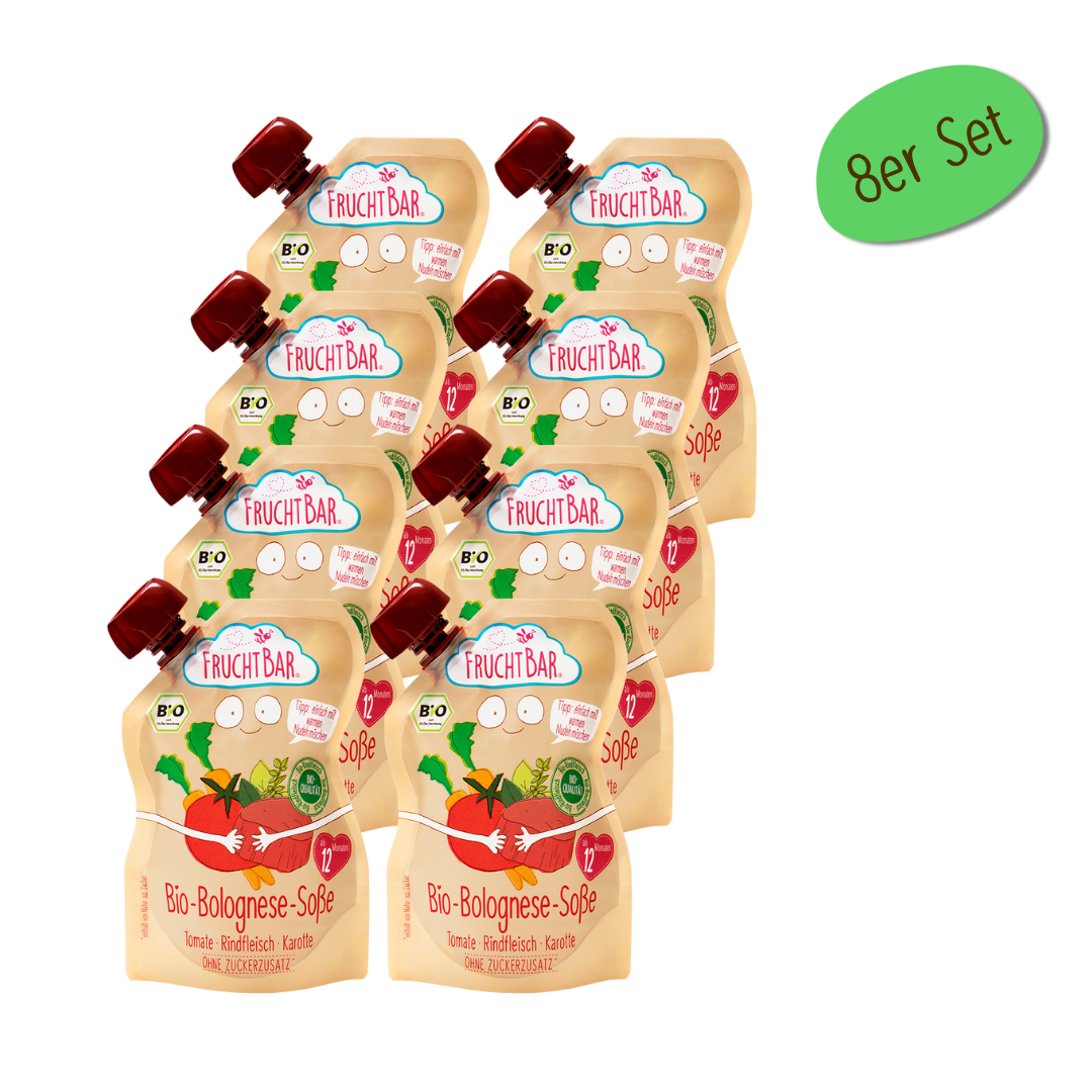 Bio Bolognese Soße  - FruchtBar - 8er Vorratspack - Vorderseite