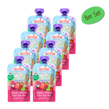 Bio Quetschie Erdbeere, Himbeere, Dinkel, Rote Bete - FruchtBar - 8er Vorratspack - Vorderseite