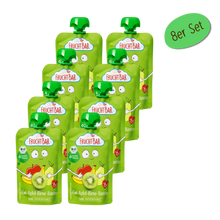 Bio Quetschie Kiwi, Apfel, Birne, Banane - FruchtBar - 8er Vorratspack - Vorderseite