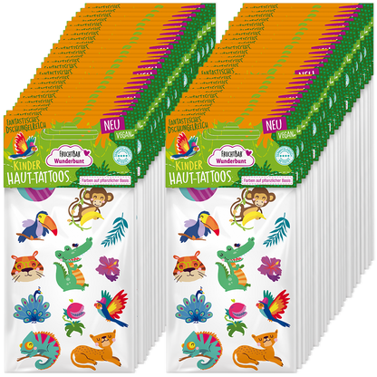 Kinder Haut-Tattoos - Fantastisches Dschungelreich