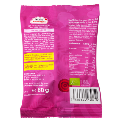 Bio Hafer Happen Himbeere, Apfel, Rote Bete