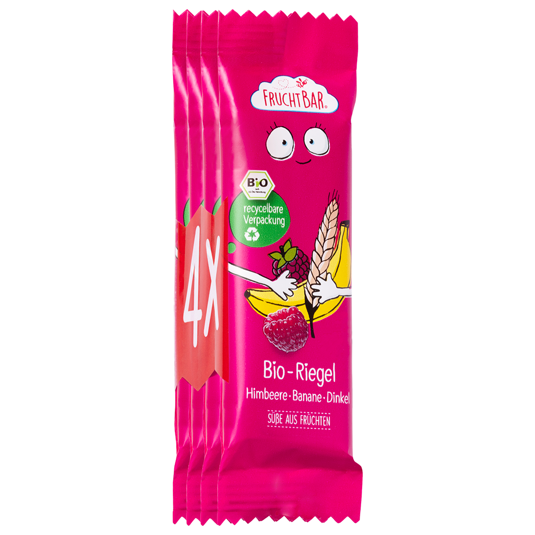 Bio Riegel Himbeere, Banane, Dinkel