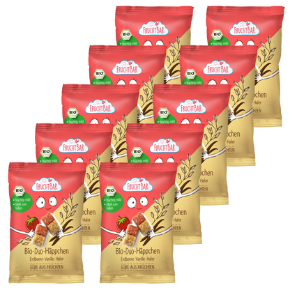 Bio Duo Häppchen  - FruchtBar - 10er Vorratspack - Vorderseite
