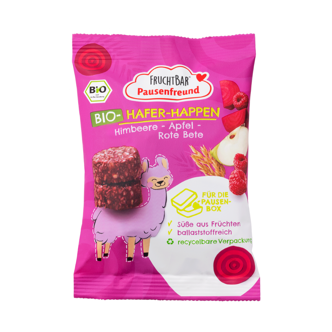 Bio Hafer Happen Himbeere, Apfel, Rote Bete 