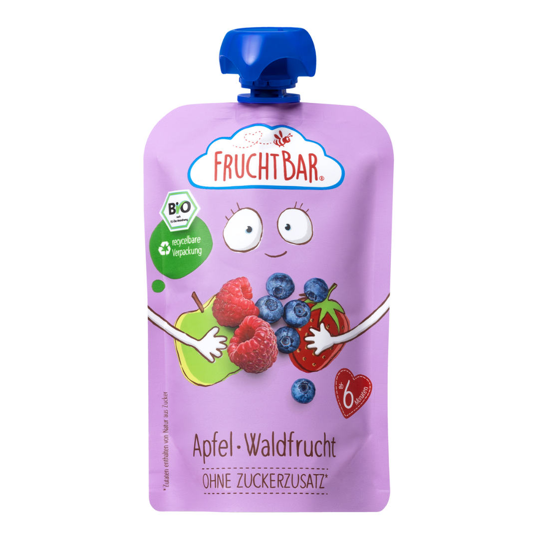 Bio Quetschie Apfel, Waldfrucht 