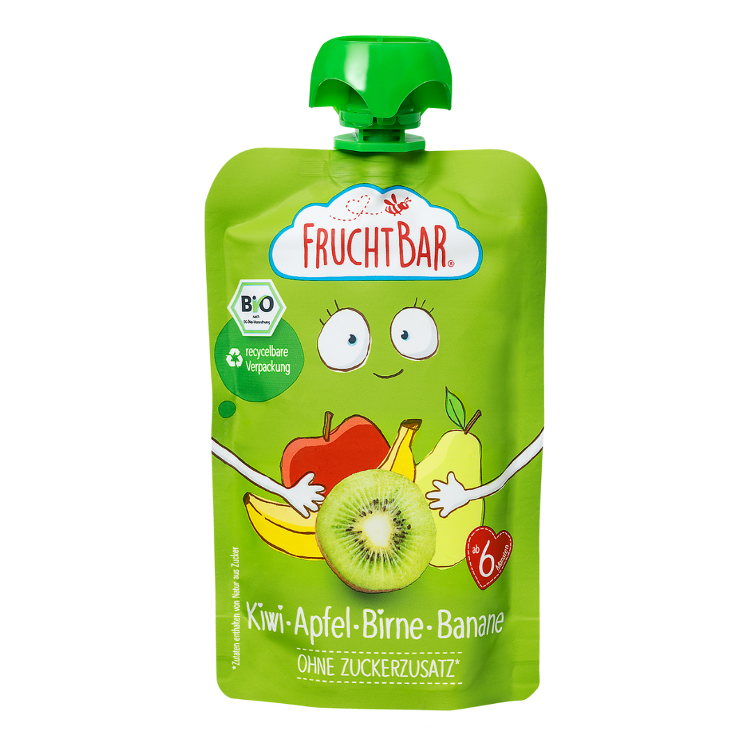 Bio Quetschie Kiwi, Apfel, Birne, Banane