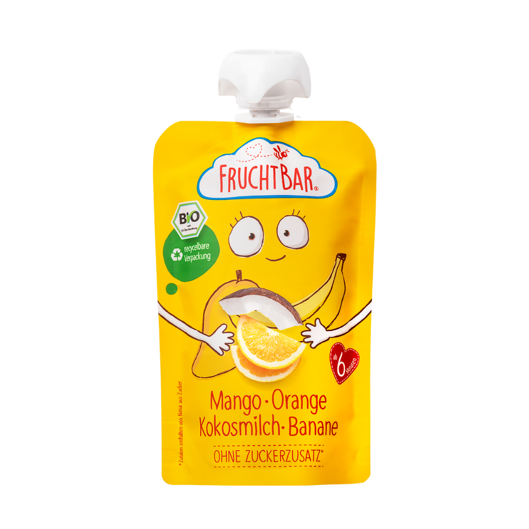 Bio Quetschie Mango, Orange, Kokosmilch, Banane