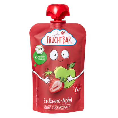 Bio Quetschie Erdbeere, Apfel
