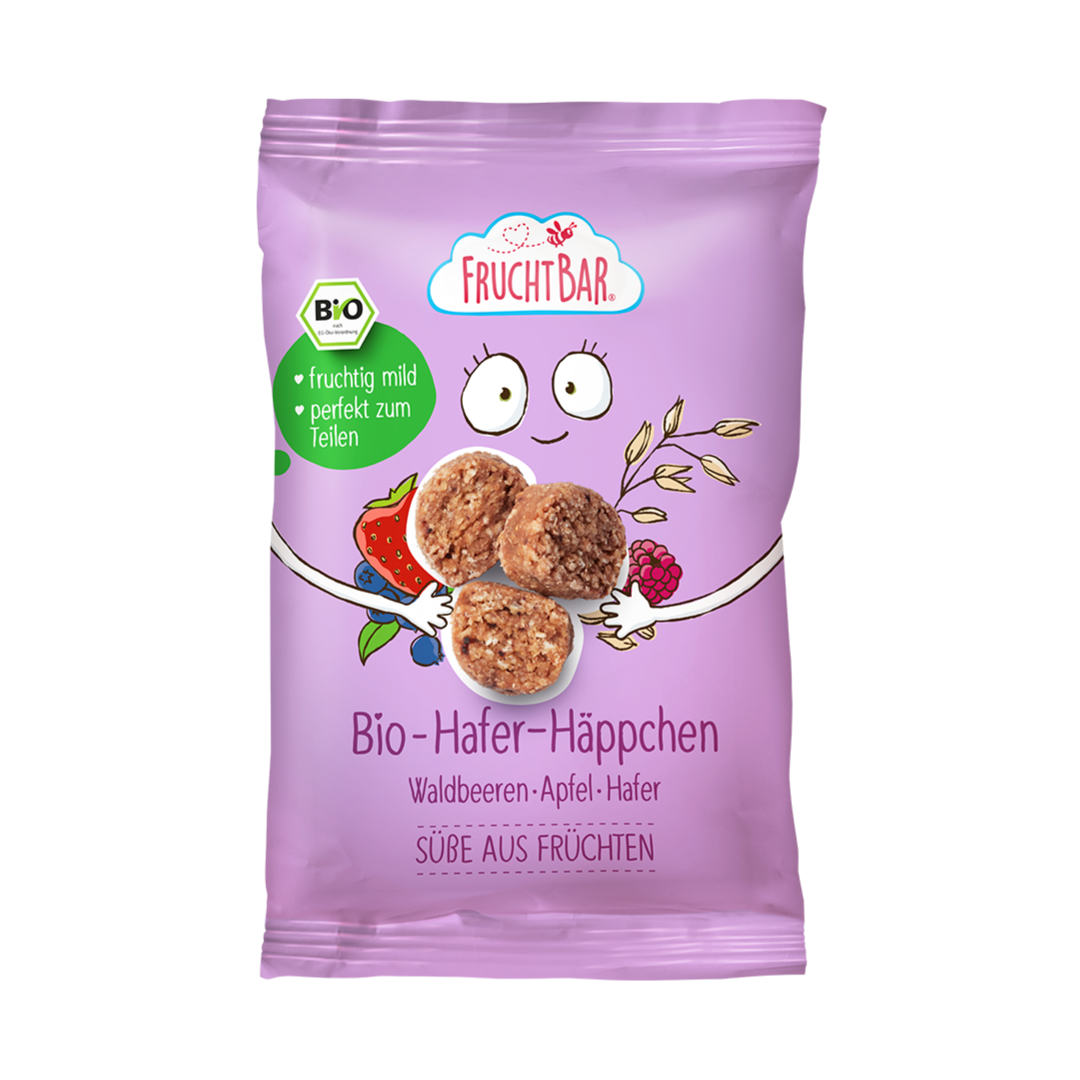 Bio Hafer Häppchen Waldbeere, Apfel, Hafer