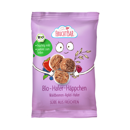 Bio Hafer Häppchen Waldbeere, Apfel, Hafer