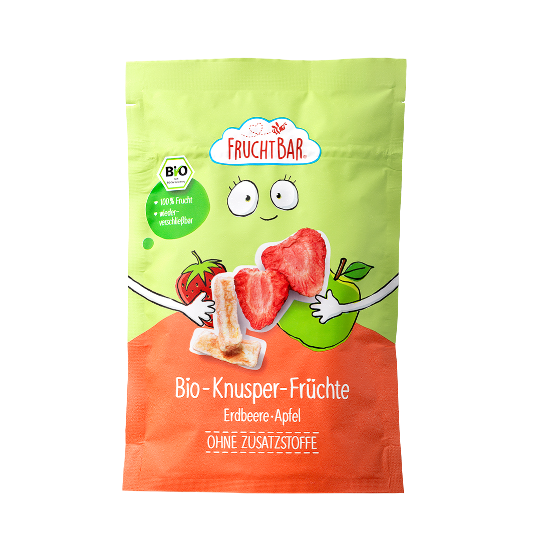 Bio Knusper Früchte Erdbeere, Apfel
