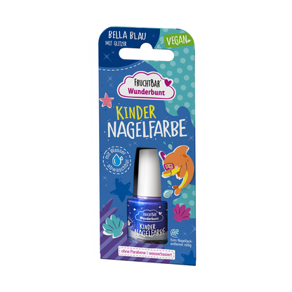 Nagelfarbe Bella Blau mit Glitzer 
