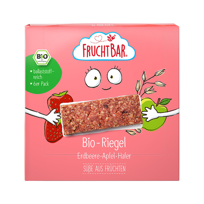 Bio Riegel Erdbeere, Apfel, Hafer