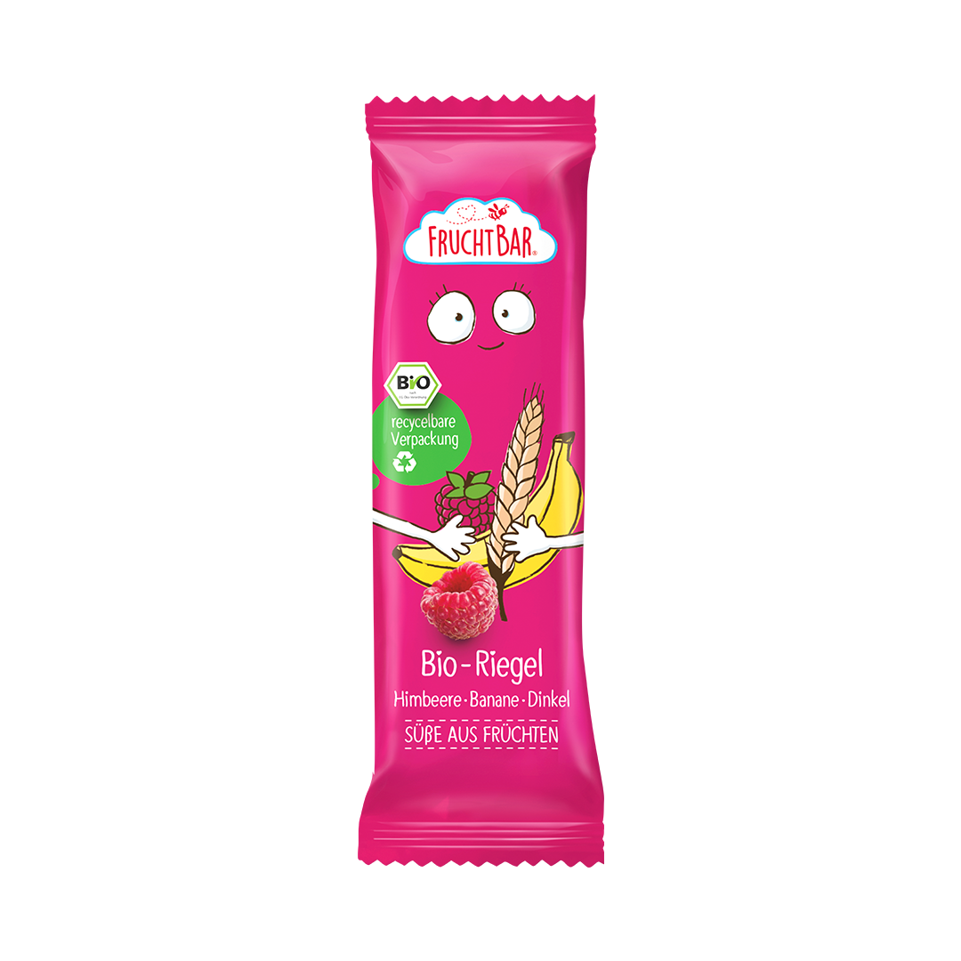 Bio Riegel Himbeere, Banane, Dinkel