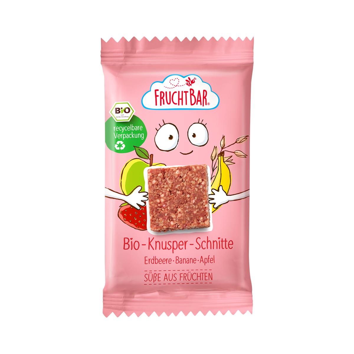 Bio Knusper-Schnitte Erdbeere, Banane, Apfel 