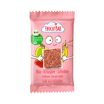 Bio Knusper-Schnitte Erdbeere, Banane, Apfel 